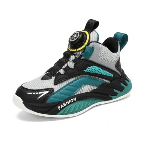Sixfox Kinderschuhe Atmungsaktiv Jungen Sportschuhe Mädchen Laufschuhe Turnschuhe mit Drehknopf Atmungsaktiv Mode Leicht Turnschuhe von Sixfox
