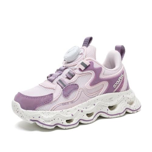 Sixfox Kinderschuhe Jungen und Mädchen Sportschuhe Casual Outdoor Laufschuhe mit Noppen Atmungsaktiv, Modisch und Leicht 90167Lila28EU von Sixfox