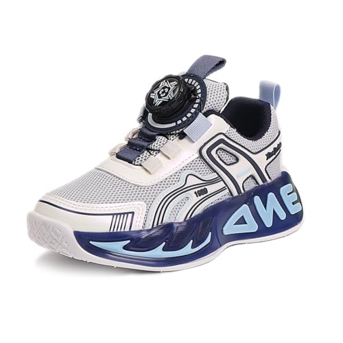 Sixfox Kinderschuhe Jungen und Mädchen Sportschuhe Casual Outdoor Laufschuhe mit Noppen Atmungsaktiv, Modisch und Leicht H-039Blau32EU von Sixfox