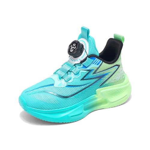 Sixfox Kinderschuhe Jungen und Mädchen Sportschuhe Casual Outdoor Laufschuhe mit Noppen Atmungsaktiv, Modisch und Leicht SK621Grün35EU von Sixfox