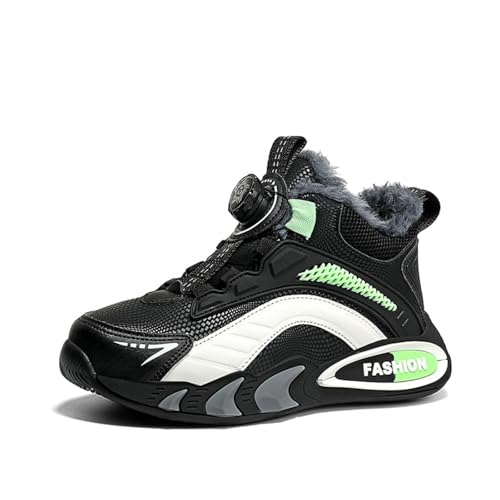 Sixfox Kinderschuhe Jungen und Mädchen Sportschuhe Casual Outdoor Laufschuhe mit Noppen Atmungsaktiv, Modisch und Leicht k112SSchwarz-Weiß29EU von Sixfox