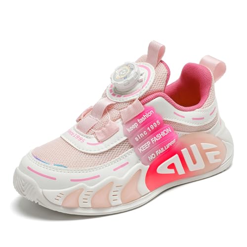 Sixfox Kinderschuhe Jungen und Mädchen Sportschuhe Casual Outdoor Laufschuhe mit Noppen Atmungsaktiv, Modisch und Leicht s2025-1Rot29EU von Sixfox