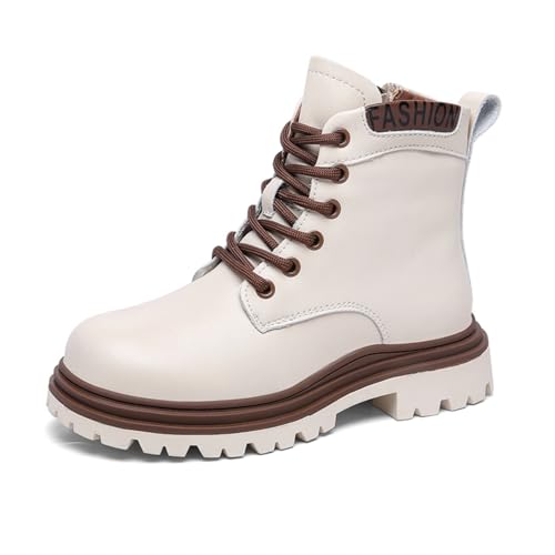Sixfox Mädchen stiefel prinzessin schuhe modische kinder stiefel high top kinder leistung stiefe 9008Beige28 von Sixfox