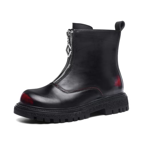 Sixfox Mädchen stiefel prinzessin schuhe modische kinder stiefel high top kinder leistung stiefe 9011Schwarz Rot27 von Sixfox