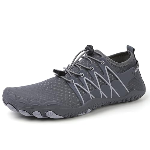 Sixfox Sommer-Mesh-Freizeitschuhe, Outdoor-Wanderschuhe, Herrenschuhe, Wander-Angelschuhe, Strandwatschuhe, Reiseschuhe dunkelgrau36EU von Sixfox