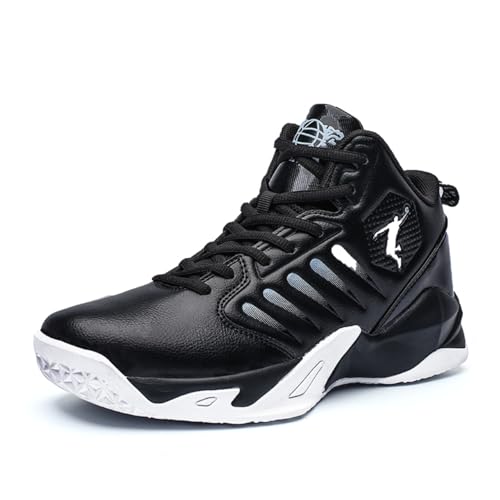 Sixfox Sportschuhe Basketballschuhe rutschfeste atmungsaktive Basketballschuhe für Erwachsene9136Schwarz-WeißEU38 von Sixfox