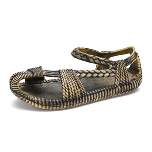 Sixfox flache Sandalen for Damen, bequem, atmungsaktiv, lässig, geflochtene Sommer-Strandsandalen,Handgestrickte Sandalen aus EVA Gelb38EU Sixfox flache Sandalen for Damen, bequem, atmungsaktiv, lässig, geflochtene Sommer-Strandsandalen,Handgestrickte Sandalen aus EVA Gelb38EU von Sixfox