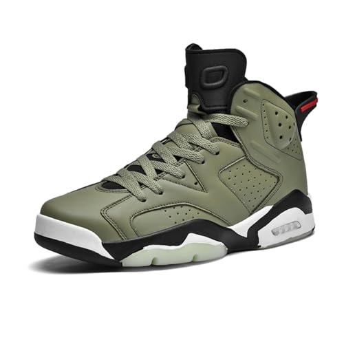 SixfoxBa sketballschuhe große rutschfeste atmungsaktive BasketballschuheOlivgrünEU41 von Sixfox