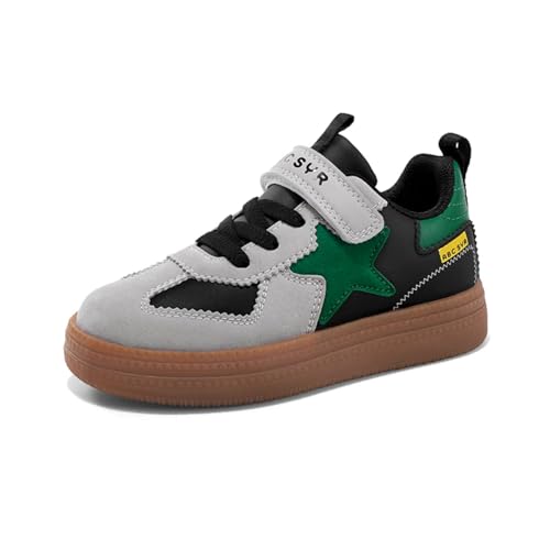 SixfoxCartoon Jungen Schuhe Jungen Mädchen Sportschuhe Turnschuhe Kinder Laufschuhe mit rutschfest Leicht Halle Sohle Sneakers Schwarz Grün31 SixfoxCartoon Jungen Schuhe Jungen Mädchen Sportschuhe Turnschuhe Kinder Laufschuhe mit rutschfest Leicht Halle Sohle Sneakers Schwarz Grün31 von Sixfox
