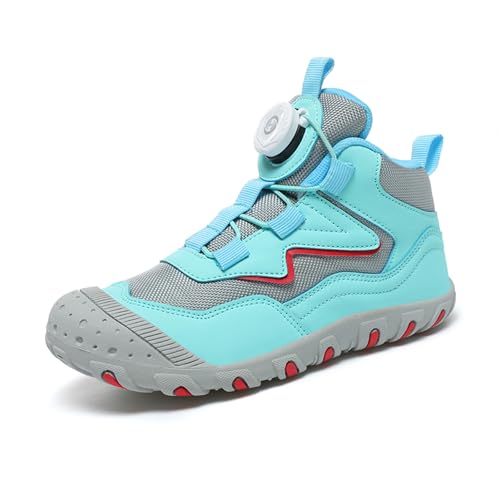 SixfoxKinder Barfußschuhe Unisex Wasserdicht Wanderschuhe Trekking Outdoor Kinderschuhe Sportschuhe Wasserdicht Barfussschuhe für Jungen Mädchen A05MondlichtEU29 von Sixfox