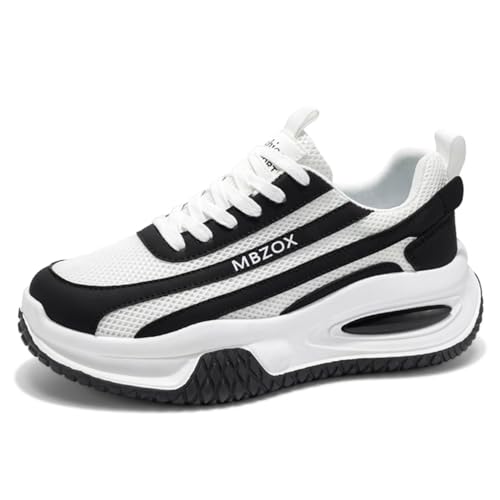 SixfoxShoes for Men and Women Breathable Non-Slip Invisible Trainers Freizeitschuhe für Mädchen Modische Freizeitschuhe für Herrenweiß schwarz40 von Sixfox