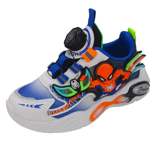 SixfoxTurnschuhe Kinder Sportschuhe Jungen Laufschuhe Mädchen Leicht Kinderschuhe Trekking Schuhe Mesh SneakersSneakers mit Drehknöpfen Rutschfest-Blau30 von Sixfox