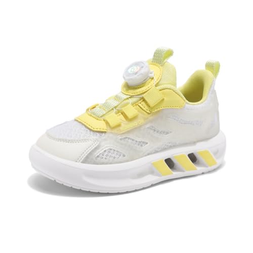 SixfoxTurnschuhe Kinder Sportschuhe Jungen Laufschuhe Mädchen Leicht Kinderschuhe Trekking Schuhe Mesh SneakersSneakers mit Drehknöpfen rutschfest Beige35EU von Sixfox