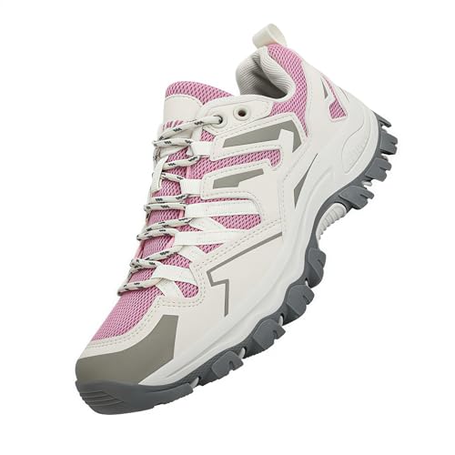 Sixox Wanderschuhe Knöchellange Bergschuhe Anti-Rutsch Schuhe Herren Sneaker Ultraleichte Sportschuhe für Camping Wandern Herren Wasserdicht Leicht Outdoor Trekkingschuhe2201G Lila39 von Sixfox