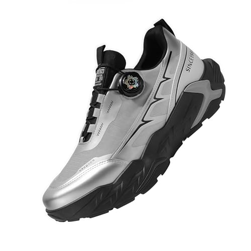 Sixox Wanderschuhe Knöchellange Bergschuhe Anti-Rutsch Schuhe Herren Sneaker Ultraleichte Sportschuhe für Camping Wandern Herren Wasserdicht Leicht Outdoor TrekkingschuheTLB675Dunkelgrau41 von Sixfox