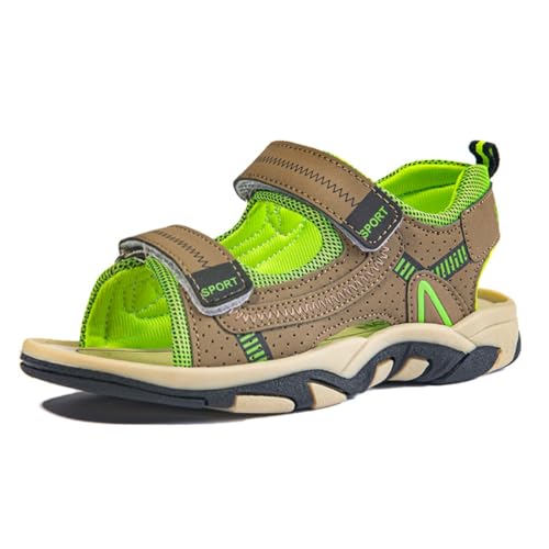 Sommerschuhe Sandals für Boys Sport Outdoor Trekking Kinder Sandalen Mädchen Sommer Sandalen Strandsandalen, Kinderschuhe mit Klettverschluss218Grün31EU von Sixfox