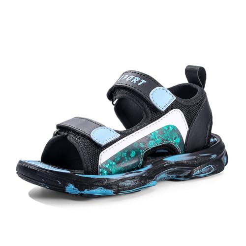 Sommerschuhe Sandals für Boys Sport Outdoor Trekking Kinder Sandalen Mädchen Sommer Sandalen Strandsandalen, Kinderschuhe mit KlettverschlussB606Blau33EU von Sixfox