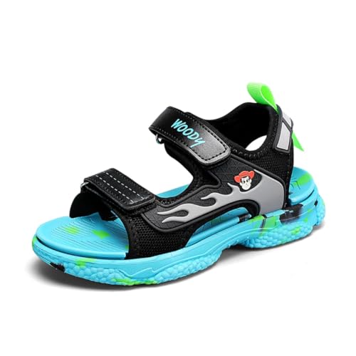 Sommerschuhe Sandals für Boys Sport Outdoor Trekking Kinder Sandalen Mädchen Sommer Sandalen Strandsandalen, Kinderschuhe mit KlettverschlussYX999Grün30EU von Sixfox