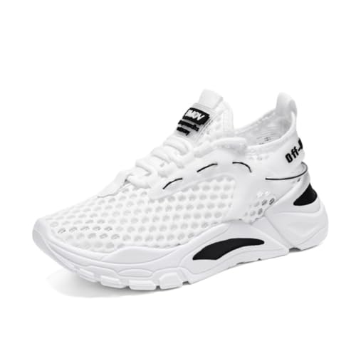 Turnschuhe Fitnessstudio Sportschuhe Sneaker Running Tennis Schuhe Freizeit Straßenlaufschuhe Fashion Leichtgewichts Atmungsaktiv Schlüpfen Schuhe Papa-Schuhe für große Jungen32-44EU von Sixfox