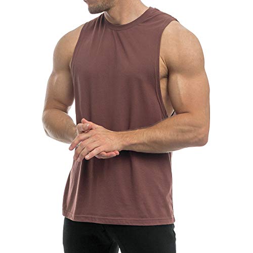 Sixlab Essentials Cut Off Tank Top Herren Muskelshirt Gym Fitness (XXL, Maroon) von Sixlab