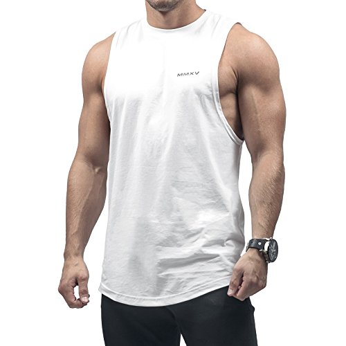 Sixlab Live Trill Day One Cut Off Tank Top Herren Muscle Shirt Gym Fitness (S, Weiß) von Sixlab