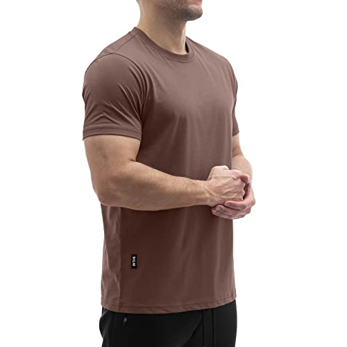 Sixlab Regular Tech Herren T-Shirt Muscle Basic Gym Sport Fitness Tshirt (S, Maroon) von Sixlab