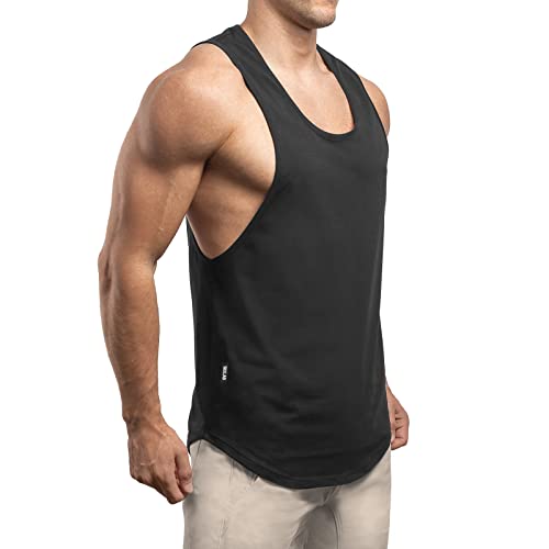Sixlab Round Fusion Tank Top Herren Fitness Shirt Gym (L, Schwarz) von Sixlab