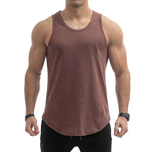 Sixlab Round Tank Top Herren Muscle Shirt Achselshirt Gym Fitness (S, Maroon) von Sixlab