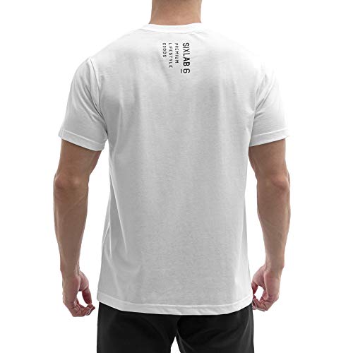 Sixlab Trademark Oversize T-Shirt Muscle Shirt Gym Fitness Longshirt (XL, Weiß) von Sixlab