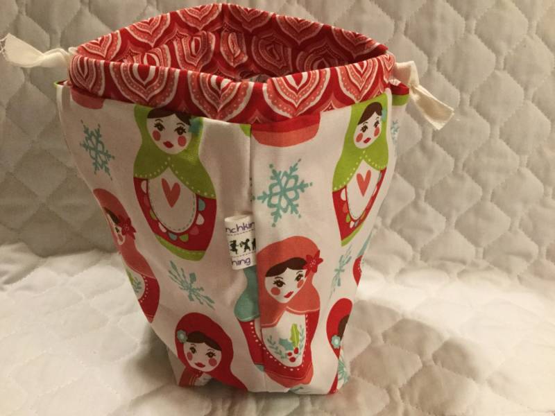 Fröhliche Matryoshka Puppen Socke Sack Sofort Zu Versenden von SixmunchkinStitching