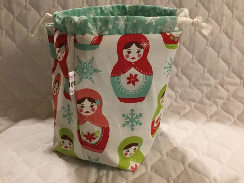 Winter Matryoshka Puppen Socke Sack Sofort Zu Versenden von SixmunchkinStitching