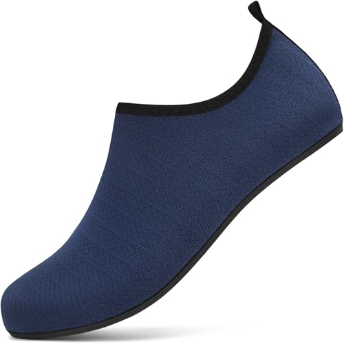 Sixspace Badeschuhe Damen Herren Wasserschuhe Schnell Trocken Schwimmschuhe Leicht Strandschuhe Aquaschuhe Outdoor Barfußschuhe(Dunkelblau 34 EU) von Sixspace