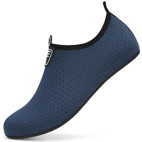 Sixspace Damen Herren Badeschuhe Wasserschuhe Schwimmschuhe Männer Frauen Aquaschuhe Surfschuhe Strandschuhe Barfußschuhe(Dunkelblau 41 EU) von Sixspace