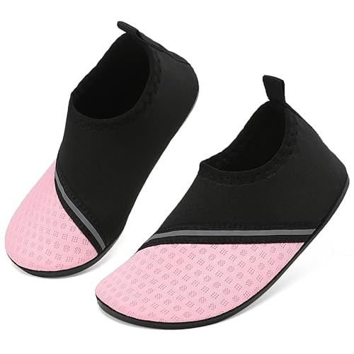 Sixspace Badeschuhe Kinder Wasserschuhe Schnell Trocknend Schwimmschuhe rutschfeste Aquaschuhe Leicht Strandschuhe für Jungen Mädchen Surfschuhe Kleinkind Baby Barfußschuhe Beach Pool (Rosa, 29 EU) von Sixspace