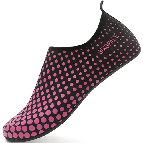 Sixspace Badeschuhe Wasserschuhe Damen Schwimmschuhe Strandschuhe Aquaschuhe Surfschuhe Barfußschuhe Tauchschuhe Wassersportschuhe（Rosa,34 EU von Sixspace