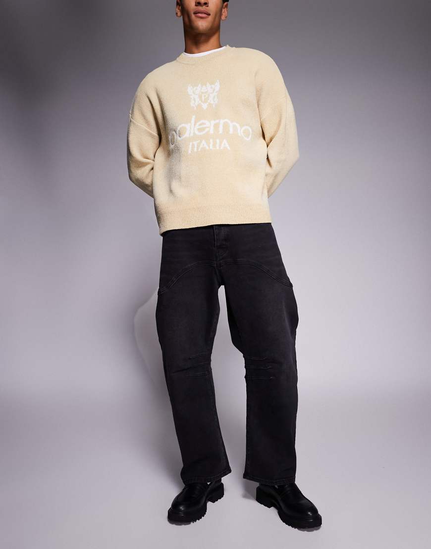 Sixth June - Gerade geschnittene Denim-Jeans in verwaschenem Schwarz von Sixth June