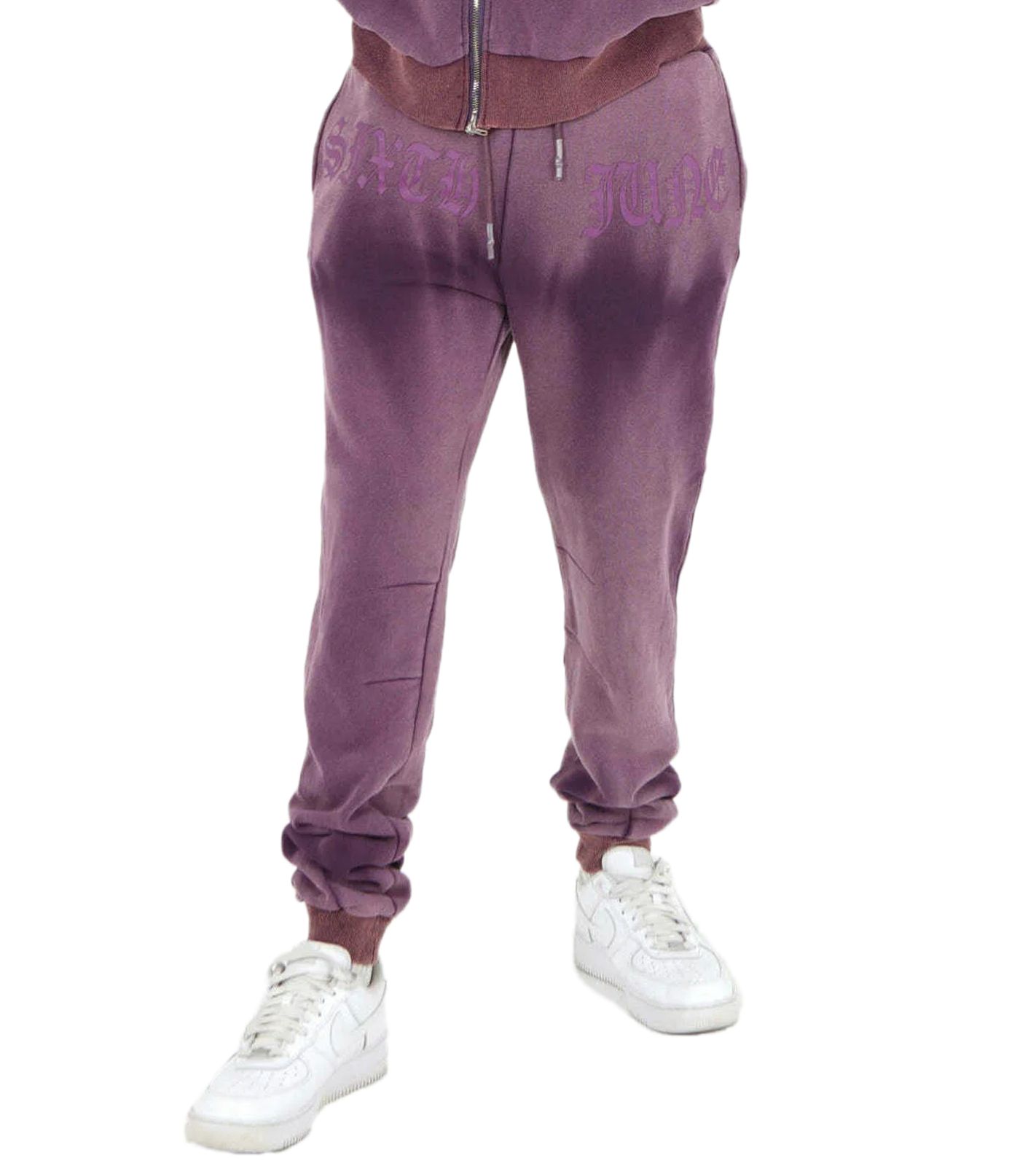 Sixth June Herren Baumwoll-Jogger Freizeit-Hose Jogging-Hose Homewear 12114 Dunkellila Sixth June Herren Baumwoll-Jogger Freizeit-Hose Jogging-Hose Homewear 12114 Dunkellila von Sixth June