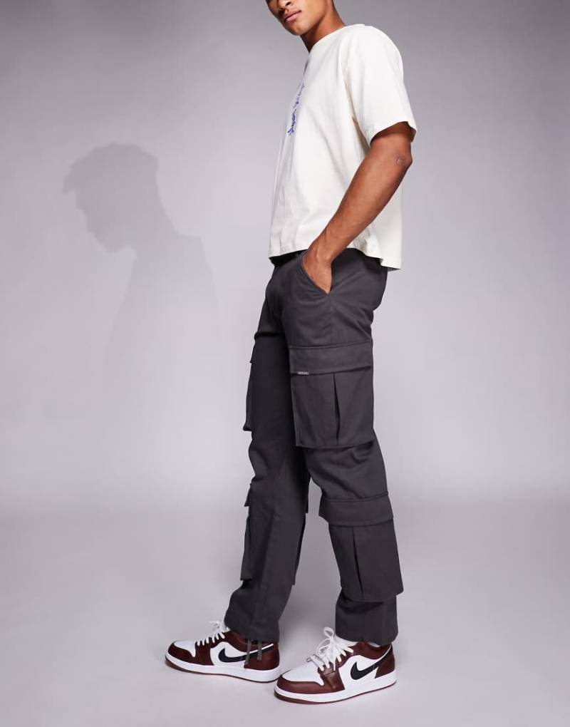 Sixth June - Hose in Anthrazit mit Cargo-Design-Grau von Sixth June