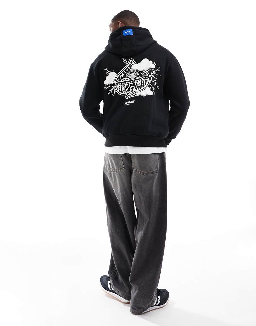 Sixth June - Kapuzenpullover in Schwarz mit Motivprint Sixth June - Kapuzenpullover in Schwarz mit Motivprint von Sixth June