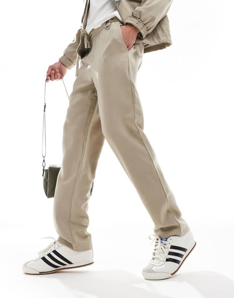 Sixth June - Locker geschnittene Hose in Beige mit elastischem Bund-Neutral von Sixth June