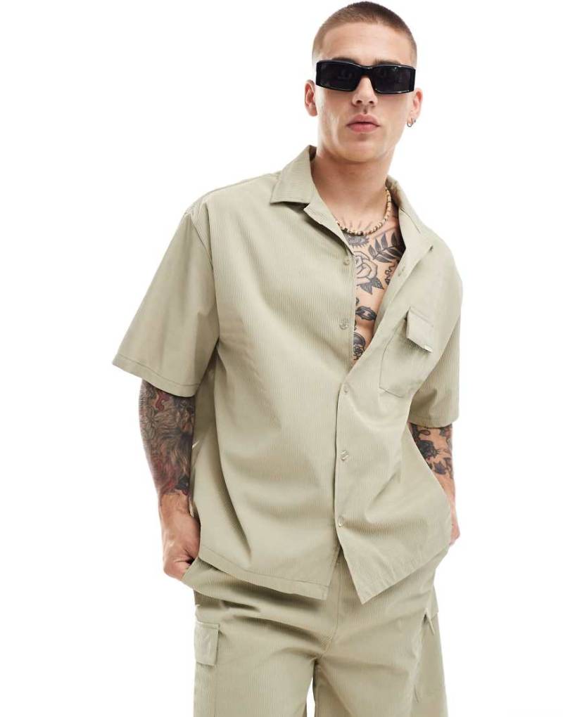 Sixth June - Strukturiertes Hemd in Beige, Kombiteil-Neutral von Sixth June