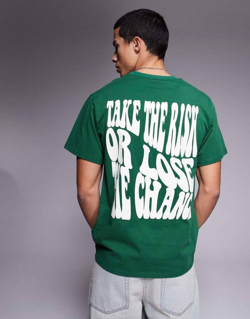 Sixth June - T-Shirt in Grün mit Schriftzug hinten von Sixth June