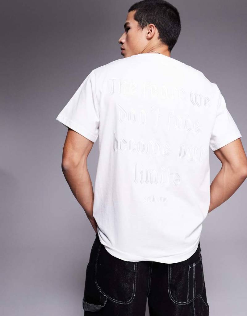 Sixth June - T-Shirt in Weiß mit Schriftzugprint am Rücken von Sixth June