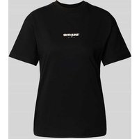 Sixth June T-Shirt mit Label-Print Modell 'AZULEJOS' in Black, Größe L von Sixth June