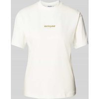 Sixth June T-Shirt mit Label-Print Modell 'AZULEJOS' in Weiss, Größe M von Sixth June