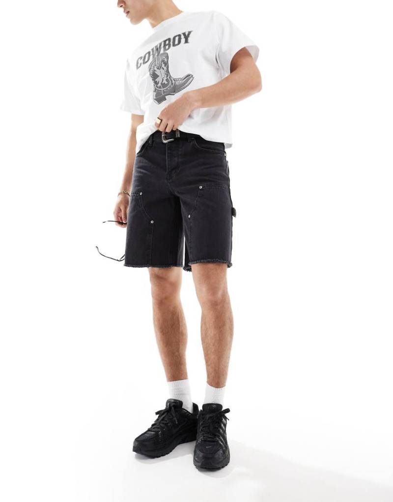 Sixth June - Worker-Jeansshorts in Schwarz von Sixth June
