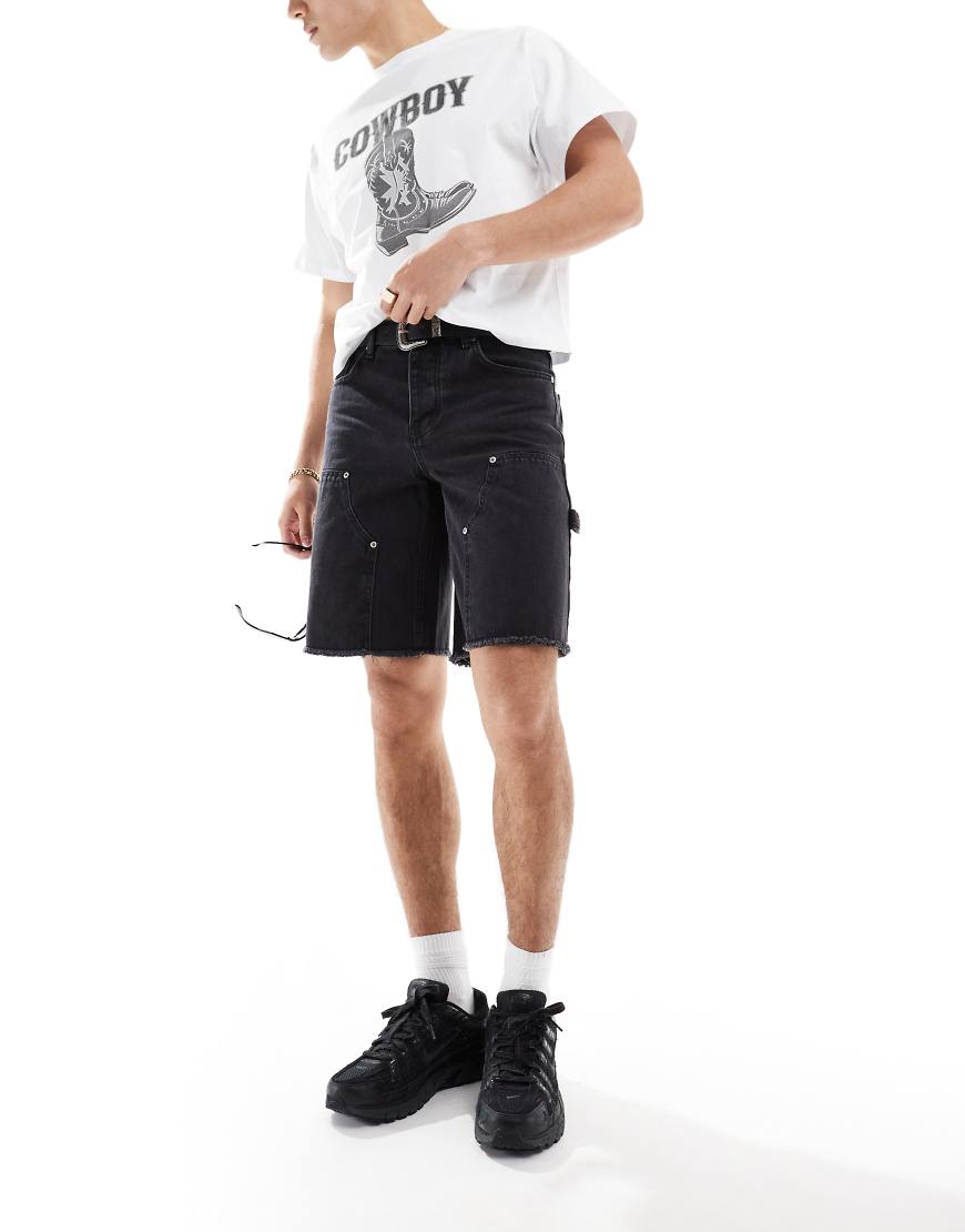 Sixth June - Worker-Jeansshorts in Schwarz von Sixth June