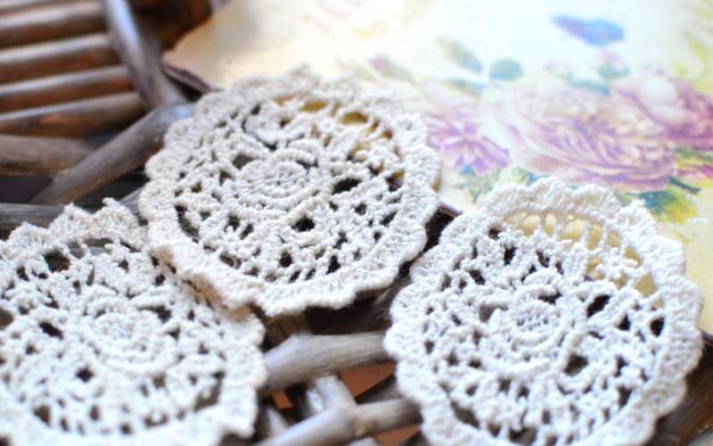 2 Stück Häkelapplikation, Gestickter Aufnäher, Scrapbooking, Junk Journaling, Kartenherstellung von SixthCraft