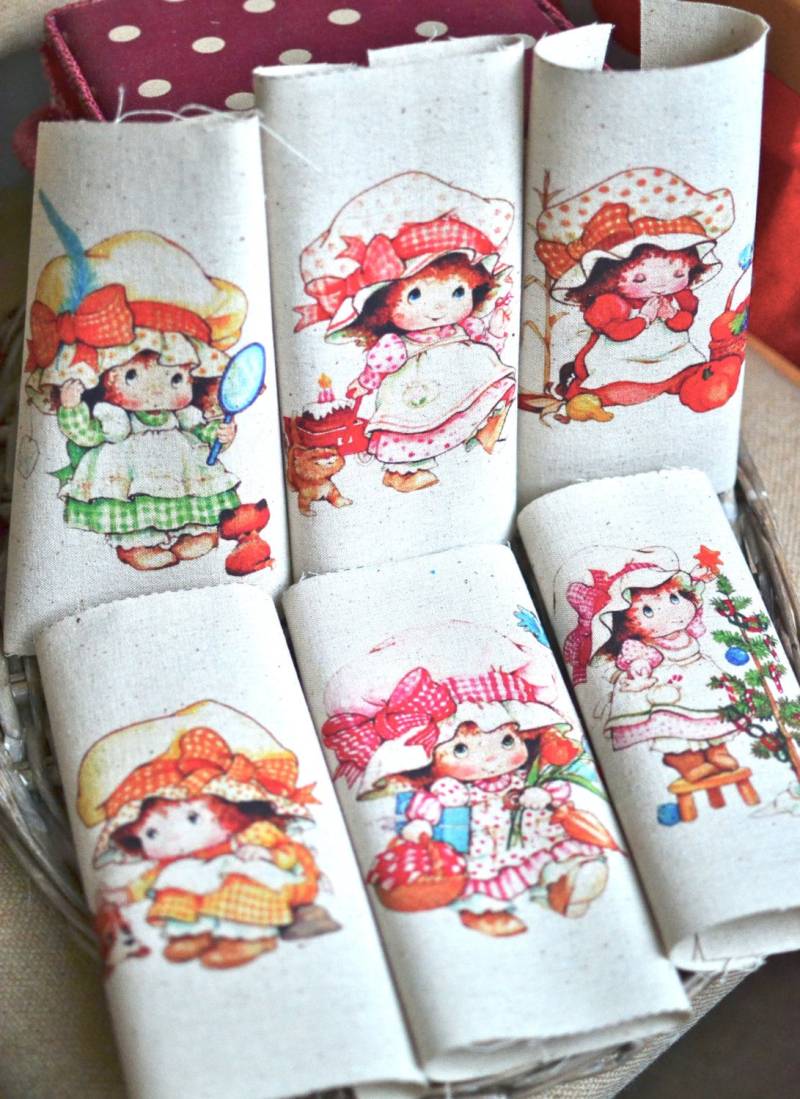 6 Puppen Patches I Aufnäher Applikationen Patchwork Puppenstoff von SixthCraft