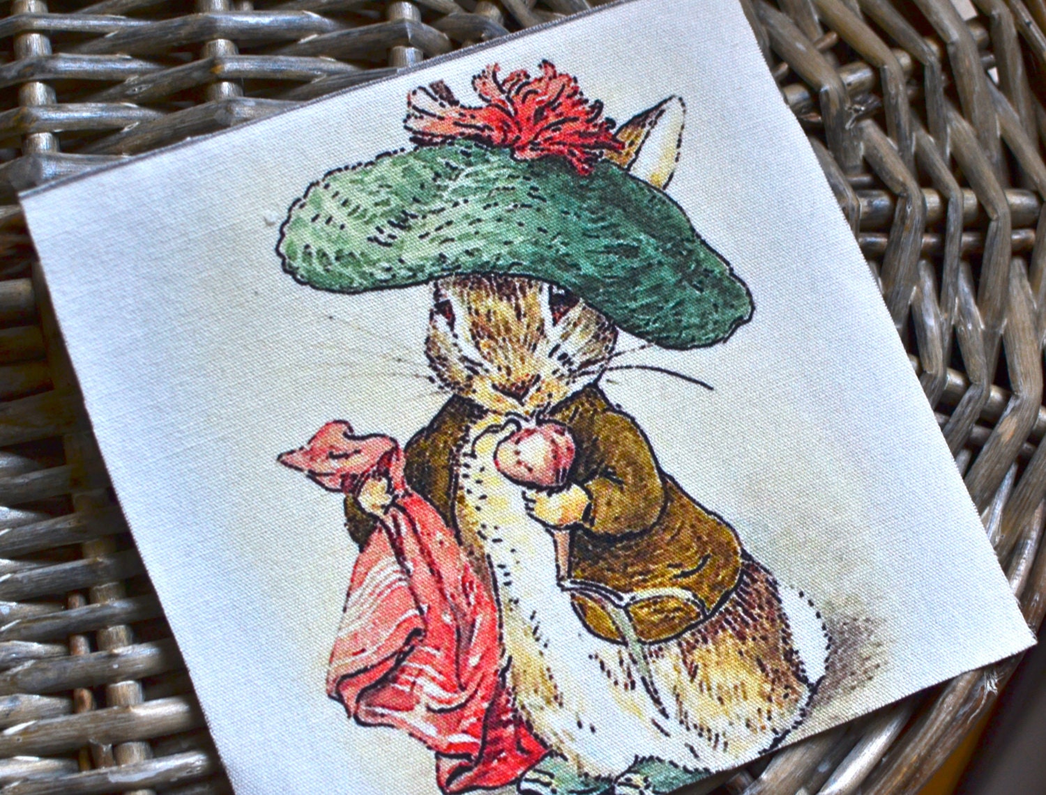 Beatrix Potter Stoffpatch, Peter Kaninchen Aufnäher, Osterhasen Wandkunst von SixthCraft